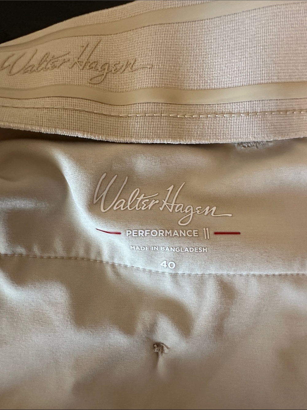 Walter Hagen Tan Chino Pants with Small White Printed Golf Balls - Picture 2 of 5